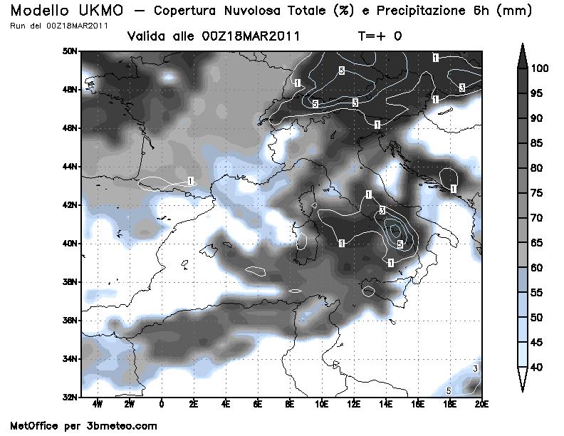 Copertura nuvolosa Situazione: Sull Italia torna gradualmente l alta pressione, tuttavia affluiscono masse d aria più fredda