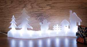 Dim. 25 x 10 cm. SELLER scritta xmas con led Una decorazione di design dalle linee moderne.