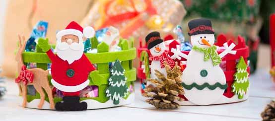 BEST SELLER Cestino natalizio in feltro Utile e decorativo