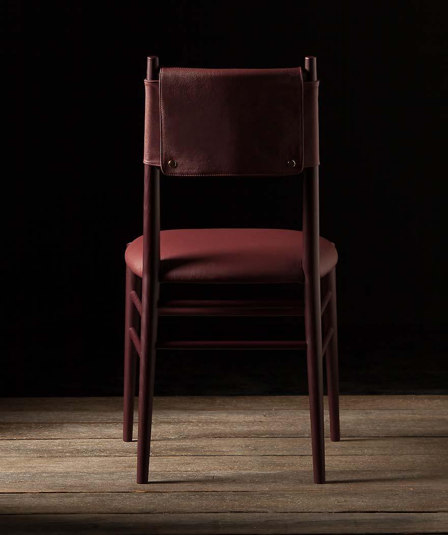 Alpha chair, lacquered ash, leather