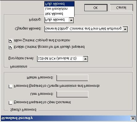 Protezione dei documenti Adobe Acrobat 5.