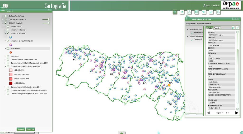 Esempio di valutazione del contesto: catasto delle