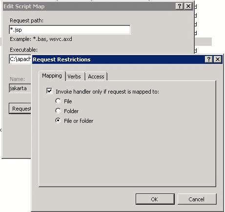 15 Fare clic sulla directory virtuale jakarta appea creata. 16 Fare doppio clic su Mappig gestori. 17 Aggiugere u mappig di script all'eleco Azioi impostado Percorso richiesta su *.