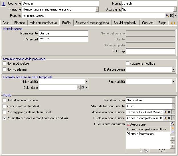 Protocollo AM Cofigurazioe del mittete Affiché possa essere iviato u messaggio itero, il dipedete deve essere registrato ella tabella Dipedeti e reparti (amempldept) e avere u logi: Il logi