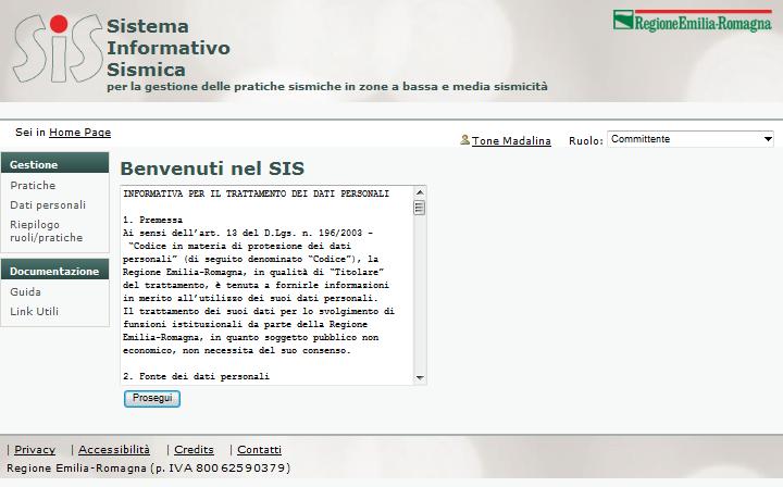 Requisiti e modalità di accesso Il primo accesso al SIS https://servizifederati.regione.emilia-romagna.