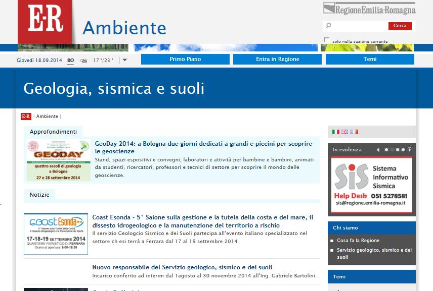 Help desk Servizio Geologico Sismico e dei Suoli