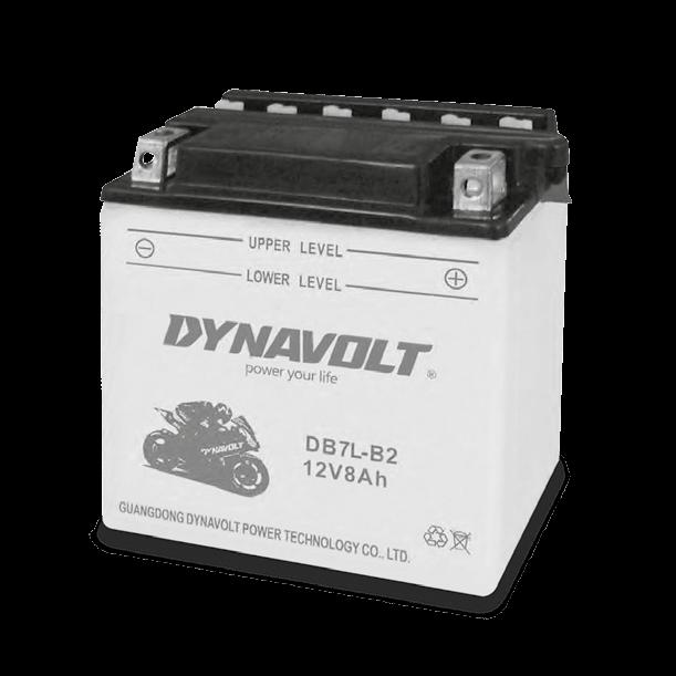 DB7L-B2 Voltaggio 12 V. Capacità 8 10HR (Ah) Larghezza 135 mm. Profondità 76 mm. Altezza 132 mm. Peso (senza acido) 2,20 Kg.
