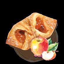 The taste of the puff pastry combined with jam, apple and hazelnut cream is scrumptious and a delight to the palate.