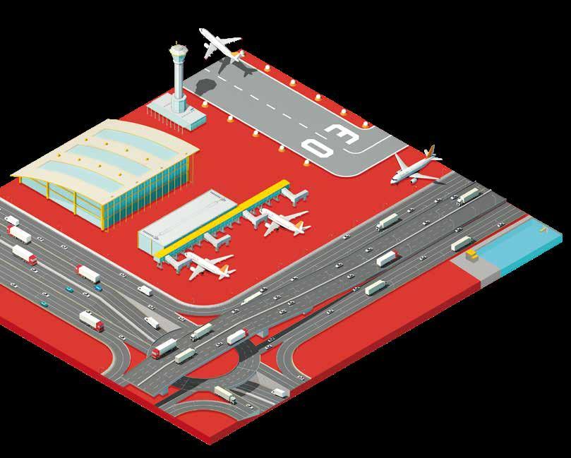 Infrastrutture Il potenziamento della rete stradale o un nuovo aeroporto hanno come principale scopo quello di migliorare e rendere più efficiente il sistema dei trasporti e della mobilità.