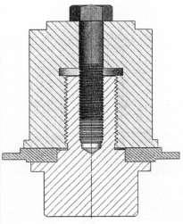 Figura 23 Rappresentazione delle filettature in sezione Figura 24 Accoppiamento vite-madrevite in sezione La rappresentazione dei filetti incompleti in genere è omessa (fig. 25).