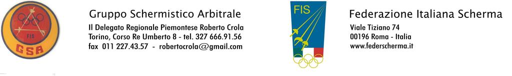 Torino, 8 settembre 2010 Arbitri ed Aspiranti Arbitri Piemontesi Direttori di Torneo e Computeristi Società di Scherma del Piemonte www.scherma-piemonte.it E p.c. Lino Ippolito - Presidente C. R.