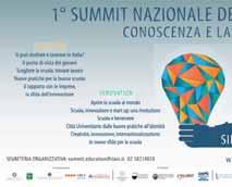 50 Martedì 23 Febbraio 2016 AZIENDA SCUOLA Dal 10 al 12 marzo tre giorni di confronto su educazione, conoscenza, orientamento e lavoro A Siena il I summit sull education Scuola, università e impresa