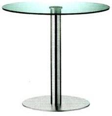 cristallo Ø 70 h cm 74 Table with glass top