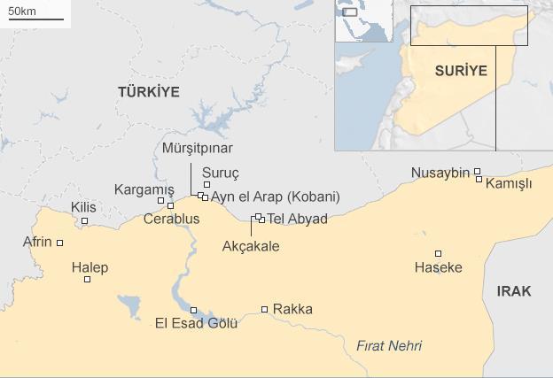 (Source: BBC) Tutti gli attacchi di ISIS contro Kobane fino ad ora sono stati respinti. Dopo che ha travolto Mosul, a luglio ha lanciato un nuovo attacco contro Kobane.