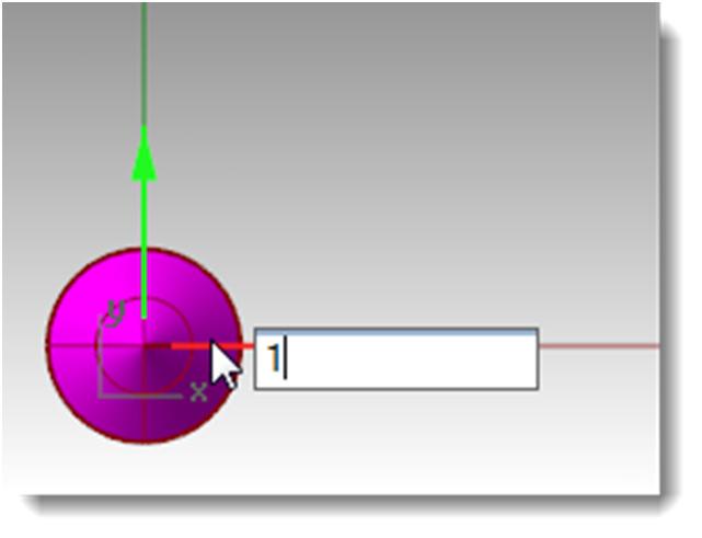 Esercizio 43 Nozioni di base sul gumball Per spostare una geometria con il gumball: In questo esercizio, trascineremo le frecce del gumball per spostare un oggetto.