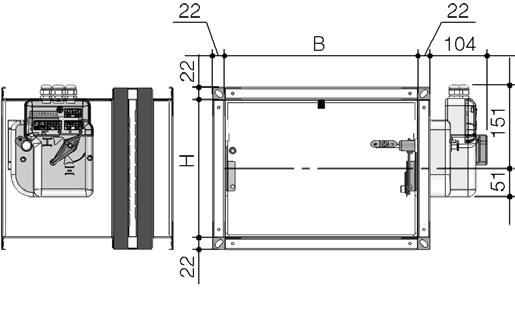 Disegno dimensionale H altezza nominale mm