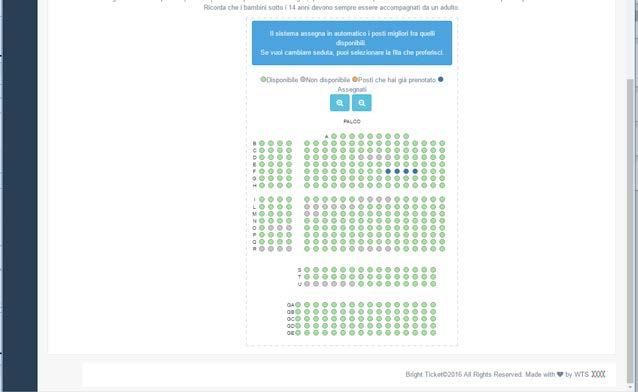 Clicca su Assegna posti Il sistema selezionerà automaticamente i posti migliori fra quelli disponibili.