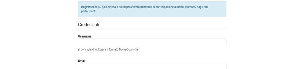 Figura 2 Registrazione dati utente.