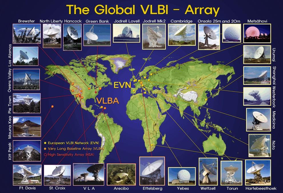 VERY LONG BASELINE INTERFEROMETRY Tecnica che consente di mettere in correlazione i dati raccolti da vari radiotelescopi che osservano