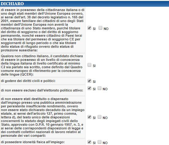 4 Compilazione della domanda Il candidato dopo aver compilato la sezione relativa ai dati