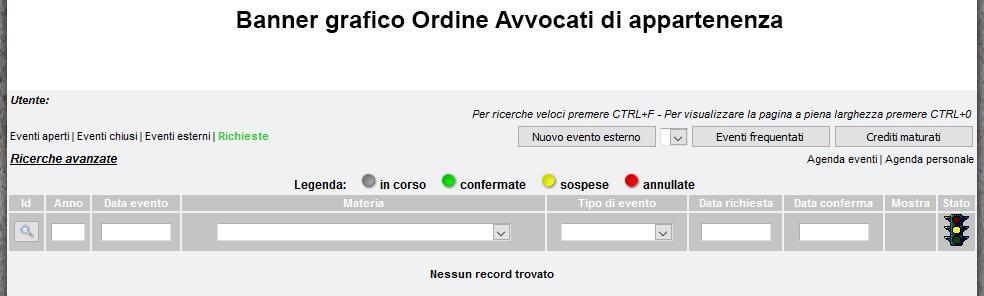 attraverso il pulsante Nuovo evento esterno visto in figura 5. Serve per l assegnazione di crediti maturati presso eventi organizzati da altri Ordini o Enti, cui si è partecipato.