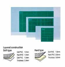 SSO-1000 SAFETY-BASES CODICE: 1175 Dimensioni: 300x220x3mm SMO-2000 SAFETY BASES CODICE: 1176 Dimensioni: 450x300x3mm TAPPETO RIGIDO PER TAGLIARE Supporto rigido in