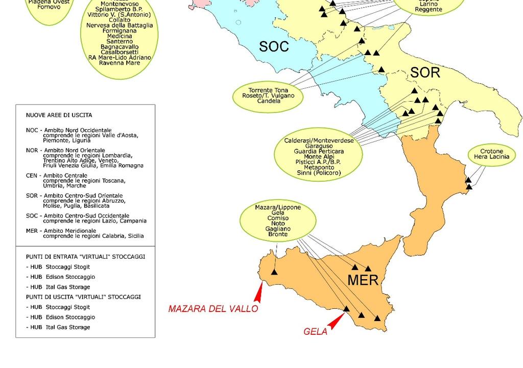 stati raggruppati i punti di entrata da produzione