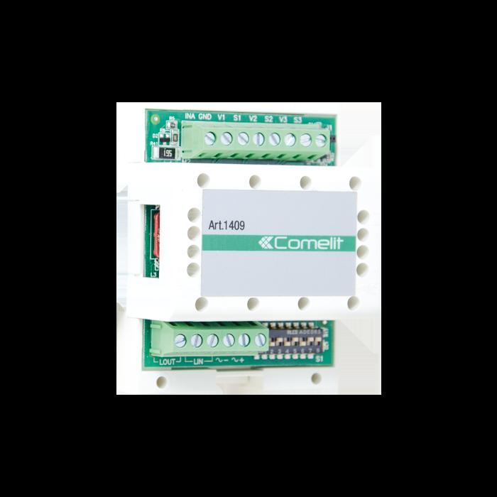 Il dispositivo è Dispositivo intelligente per il comando di un relè (a bordo) da 10A per usi generali. Per il suo utilizzo e utilizzabile su tutti i sistemi mplebus. Alimentazione: 12V AC o 20V DC.