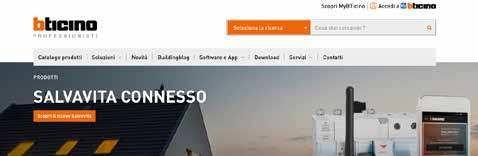 LA SPECIFICA WEBAPP BTICINO, accessibile da www.professionisti.bticino.