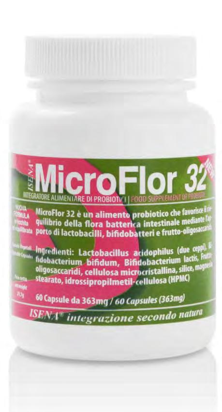 Prevenzione: MICROFLOR 32 60 cps da 363 mg Integratore simbiotico: probiotico +