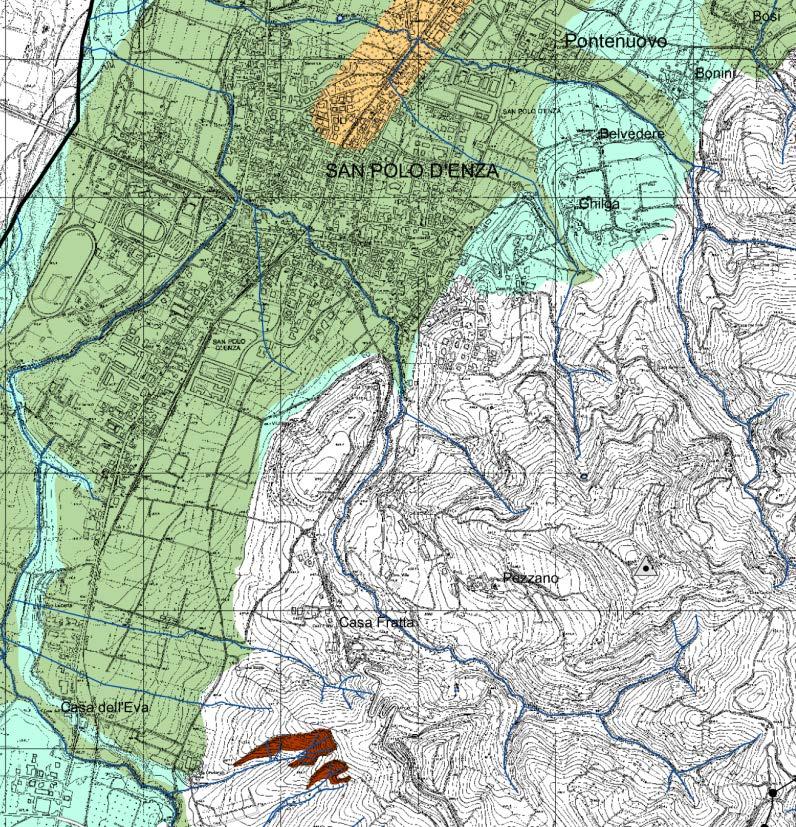 RIO BERTOLINI Figura 66 Elementi fisico-morfologici nel bacino del Rio Bertolini.