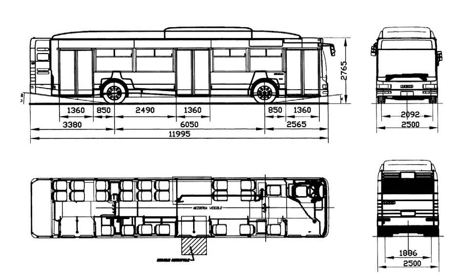 AUTOBUS URBANO A 2 ASSI Serie: 2600 2699 IVECO 49E.2.24 CNG CITYCLASS Scheda: UL07 3230 2 posti ribaltabili PEDANA MOBILE Anno immatricolazione: 200-2002 CARATTERISTICHE MECCANICHE - autotelaio IVECO - motore ( 2 ) UNIC 8469.