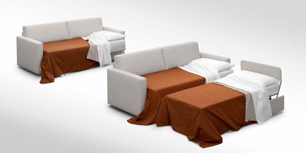 Gemini Divano doppio letto materasso sup. 190 x 86 x 15 cm materasso inf.