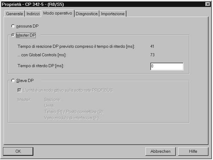 La chiave per la configurazione di un sistema master DP è l impostazione del modo operativo del CP PROFIBUS. Più precisamente si tratta di modi operativi che assumono i CP al posto delle stazioni.