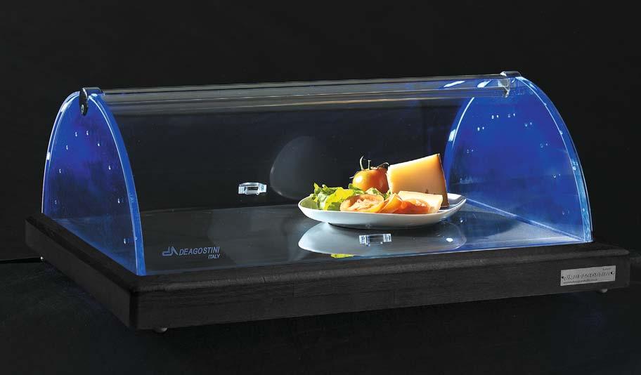 con illuminazione a LED colore blu. Refrigerated display with LED lighting blue colour.