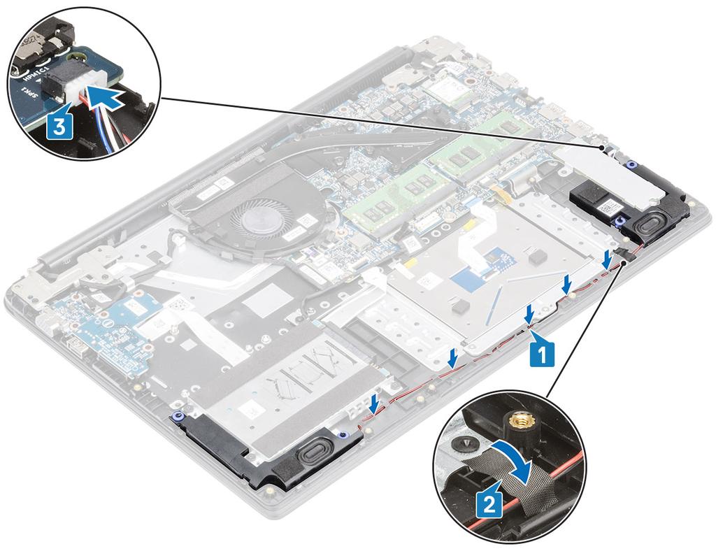 Fasi successive 1 Ricollocare la batteria 2 Ricollocare il coperchio della base.