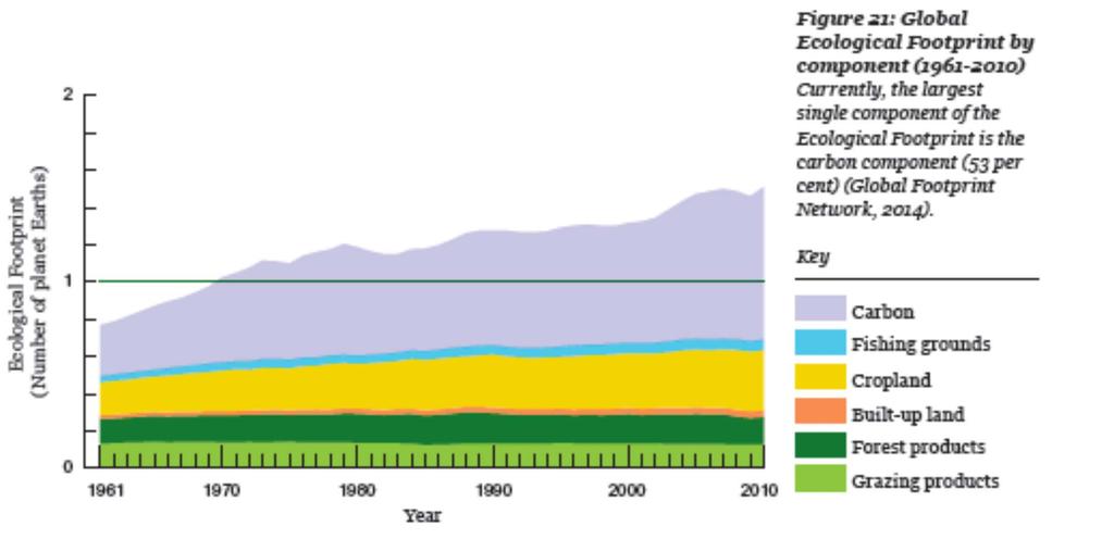 Analisi dell EF 2010 Biocapacità mondiale media 1,8 gha pro capite (totale = 12