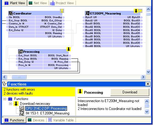 3.3 Macchina 1 Visualizzazione delle informazioni di diagnostica In caso di errore, in SIMATIC imap vengono visualizzate informazioni di diagnostica sotto forma di grafica e di testo.