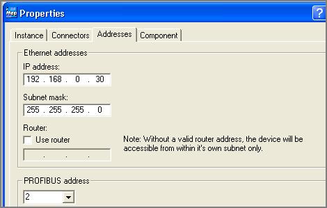 3.6 PlantControl 4. Assegnare gli indirizzi a WinLC PN. Nella vista di rete aprire le proprietà di WinLC PN.