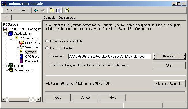 3.7 Impianto completo Come analizzare i dati di processo Tabella 3-1 Creazione e modifica del file di icona OPC Descrizione 1. Selezionare in SIMATIC imap Options > Create OPC Symbol File... 2.