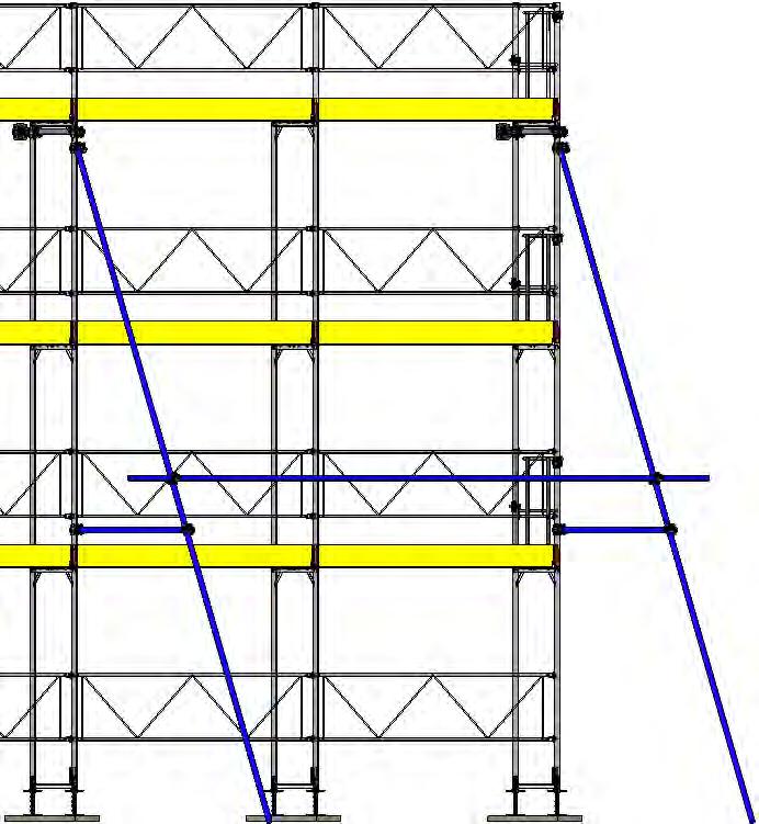 Se possibile, il supporto distanziatore da parete deve essere fissato al telaio (tubo con cappuccio in gomma o basetta fissa).