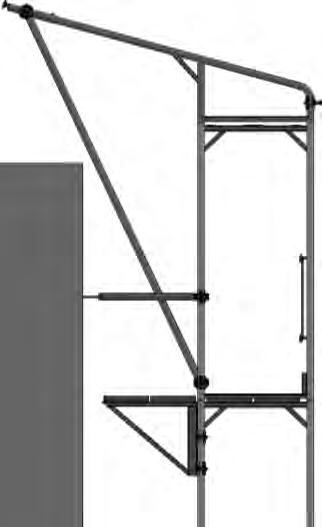 Il telone per ponteggio viene trascinato al di sopra dello stesso ed è fissato dapprima alle barre orizzontali superiori del tpp con la fascetta fermacavi S900.021 (da 3 a 4 pezzi/campata).