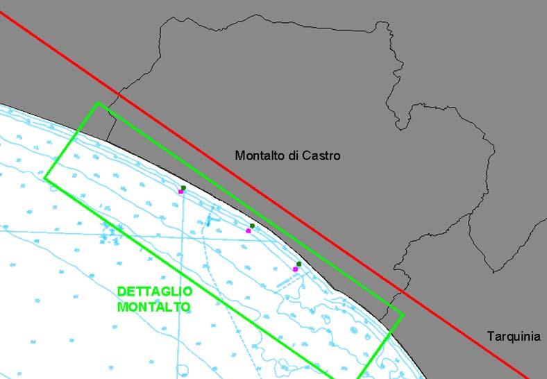 Simulazioni di dettaglio Impostazione Griglie di calcolo a scala locale con passo 500 m., annidate in griglie di passo 50m. Lo spettro al largo viene ricostruito a partire da Hs, Tm e dir.