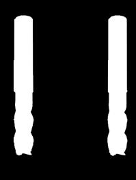 helix angle 36 /38, 4 flutes, for high feed slot milling and contouring INOX Specifiche per INOX / Recommended for stainless steel Attacco cilindrico / Straight shank Attacco Weldon / Weldon