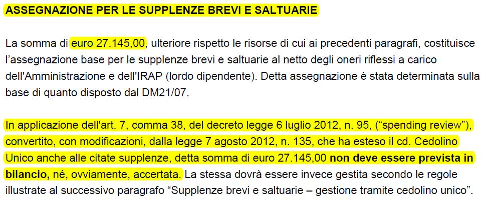 ISTITUTO COMPRENSIVO di ZELO BUON PERSICO (LO) pag. 14 FINANZIAMENTI MIUR - DOTAZIONE VIRTUALE La Legge Finanziaria 2010 ha istituito il "cedolino Unico". In applicazione dell'art. 2 c.