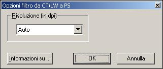 FILTRI DI HOT FOLDERS 63 Uso del filtro Da CT/LW a PostScript Il filtro CT/LW accetta più file CT (Contone) e LW (Line Work) e un file FP (Final Page).