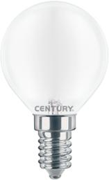 lampade a led "incanto satinate" sfera E14 gradi luce calda K 3000 LLISS4E14 lumen 470 - watt.