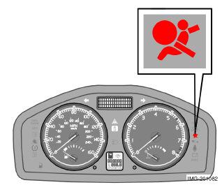 01 Sicurezza Sistema AIRBAG 01 Spia di allarme nel quadro comandi combinato Il sistema AIRBAG 1 viene continuamente monitorato dalla relativa centralina.