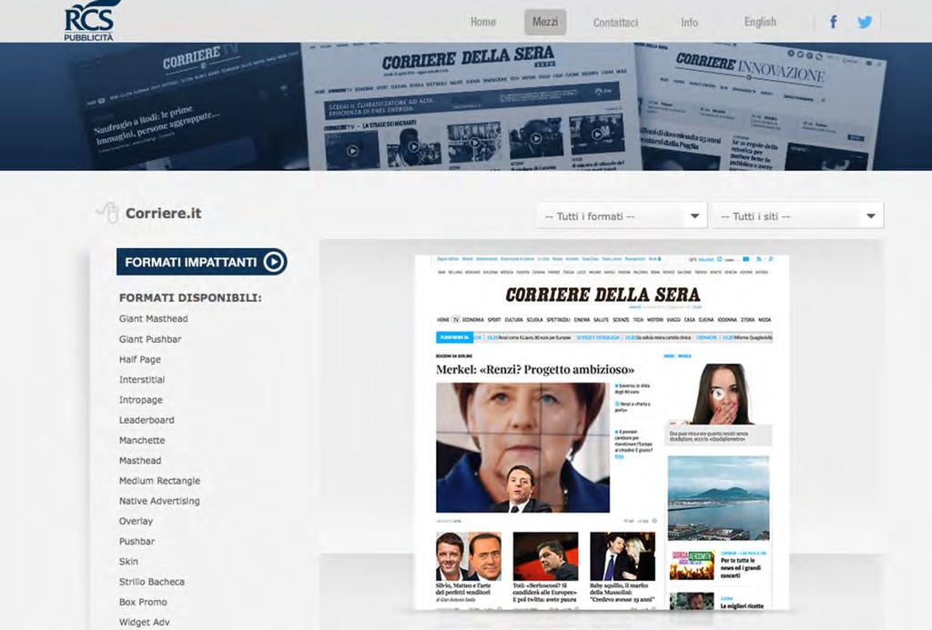 RCS Pubblicità digitale su corriere.