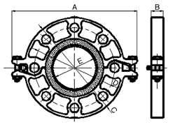 Codice Diametro nominale tubazione Pollici (DN) Diametro esterno tubazione mm Diametro foro per derivazione mm PN (PSI) B003G060042 2x1 ¼ (50x32) 60.3x42.2 51 54 300 9,22 B003G060048 2x1 ½ (50x40) 60.
